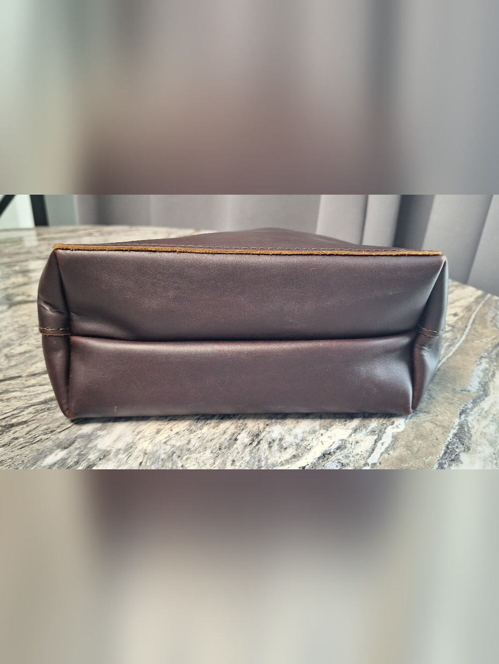 Portland Leather  Mini Crossbody Tote, EUC, GRIZZLY - Picture 3 of 9